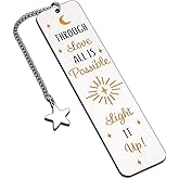 Inspirational Bookmark Crescent City Bryce and Danica Bookmark Book Lover Gifts Bookmark for Fans Reader Bookworm Through Love All is Possible Christmas Book Marks for Best Friends Son Daughter