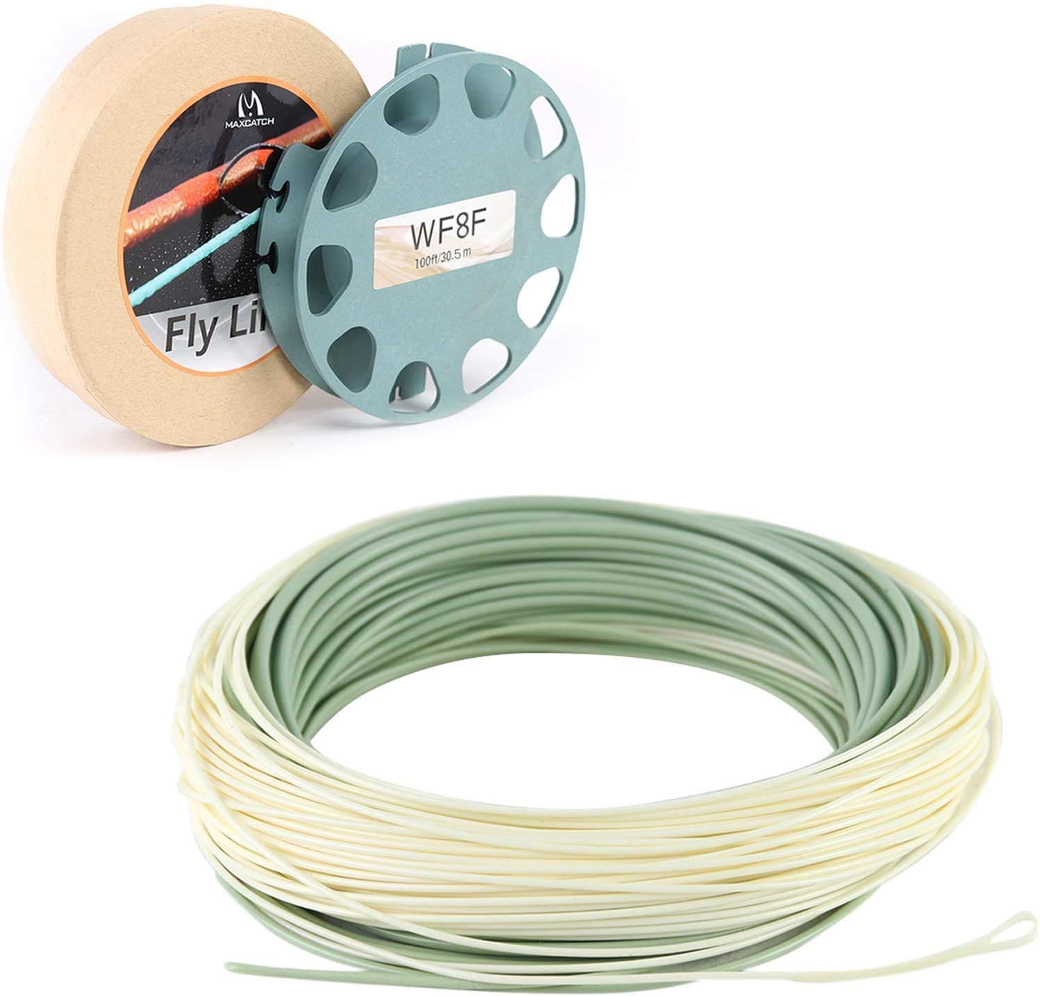 MAXIMUMCATCH Maxcatch General Purpose Saltwater Fly Fishing Line Weight Forward with 2 Welded Loops WF6/7/8/9/10F (Outbound Short Saltwater Line, WF7F-100ft)