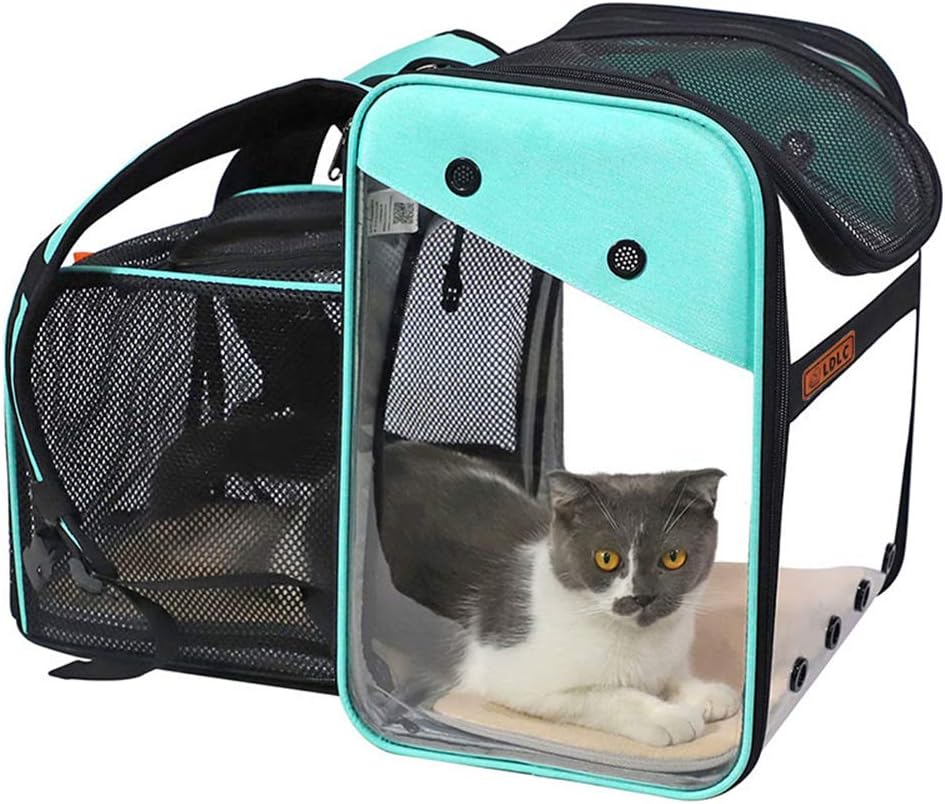 Mochila Transportadora De Mascotas PVC Transparente Para Gatos 