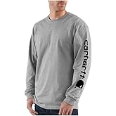 Carhartt Men's Loose Fit Heavyweight Long-sleeve Logo Sleeve Graphic T-shirt