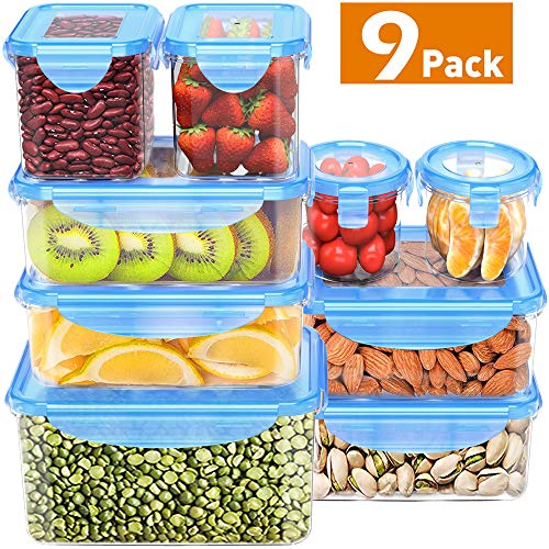 Food Storage Containers with Lids, MOKALOO Plastic Meal Prep Containers with Airtight Leak Proof Lids, BPA-Free Reusable Bento Lunch Box, Food Prep Containers for Kitchen Use [9-Pack] - Thumbnail 7