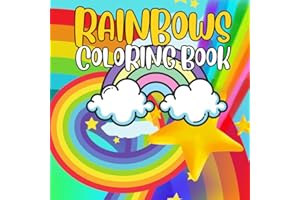 Rainbow Coloring Book: Rainbow Coloring Book for Kids, Adults, Seniors, Beginners, Bold & Easy Simple Designs, Summer Coloring Book