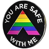 Safe With Me Ally Enamel Pin For LGBT+ Allies