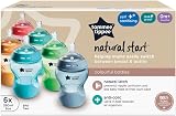Tommee Tippee Natural Start Baby Bottles 0m+ 6x260ml with Slow Flow Teat view 2