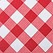 DII Red Check Outdoor Zippered Tabletop Collection, Stain Resistant & Waterproof, 60