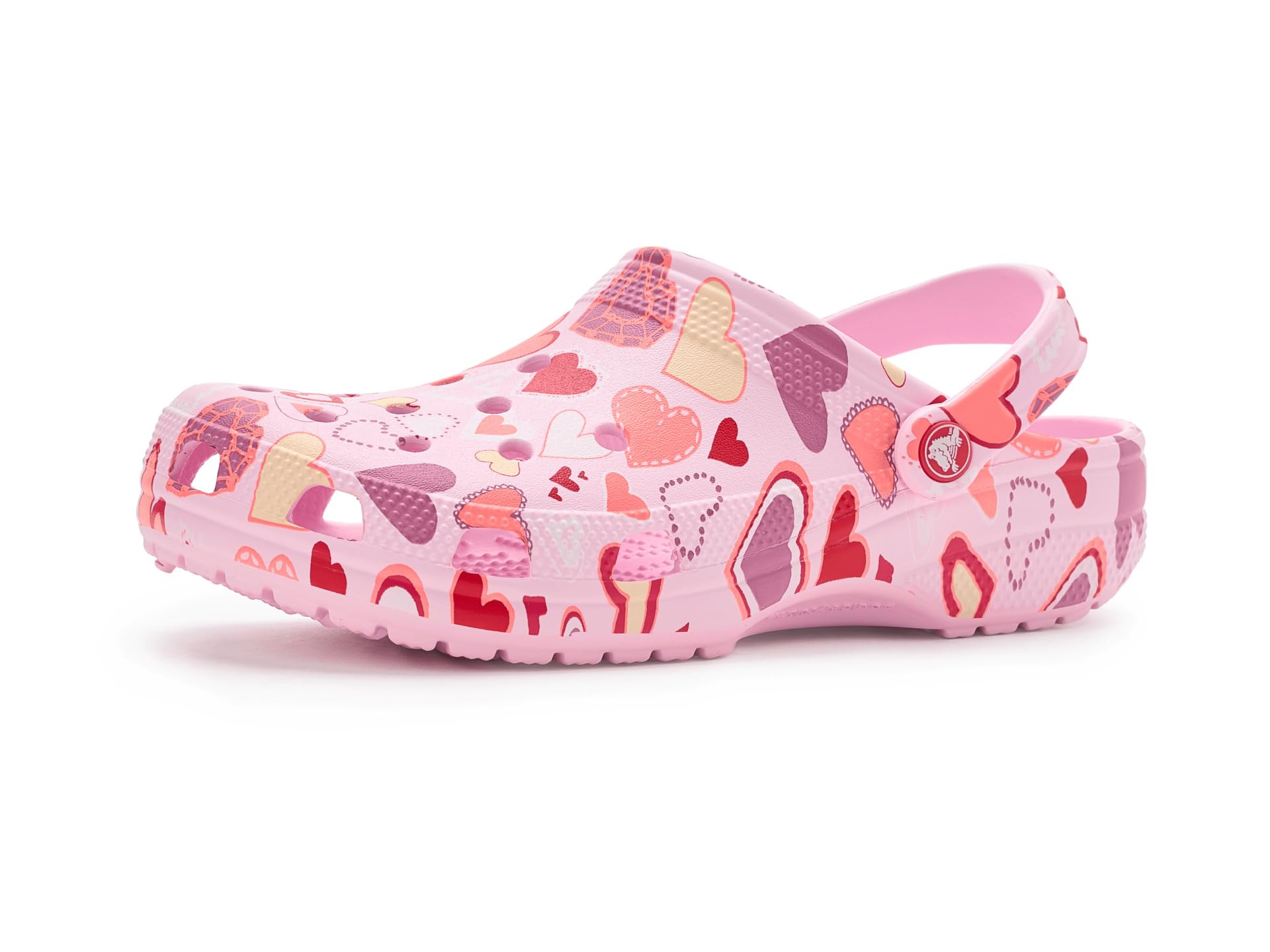 Crocs Unisex Classic Clog - Seasonal Graphic Pink Milk/Hearts Mens 8/Womens 10 Medium Image