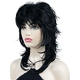 Wiginway Long Shaggy Layered Hair Natural Straight Wavy Shags Wig Soft Syhthetic Hair