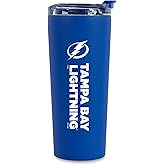 Rico Industries NHL Hockey 24oz Stainless Steel Tumbler with Lid and Dual Functioning Lid