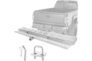 LITBM Motorcycle Hitch Carrier 500LBS, Aluminum Lightweight Robust Dirt Bike Hitch Hauler with 6FT Longest Ramp and Safety Ramp Lock, Fits 2" Receiver, 5.5" Wide Tire