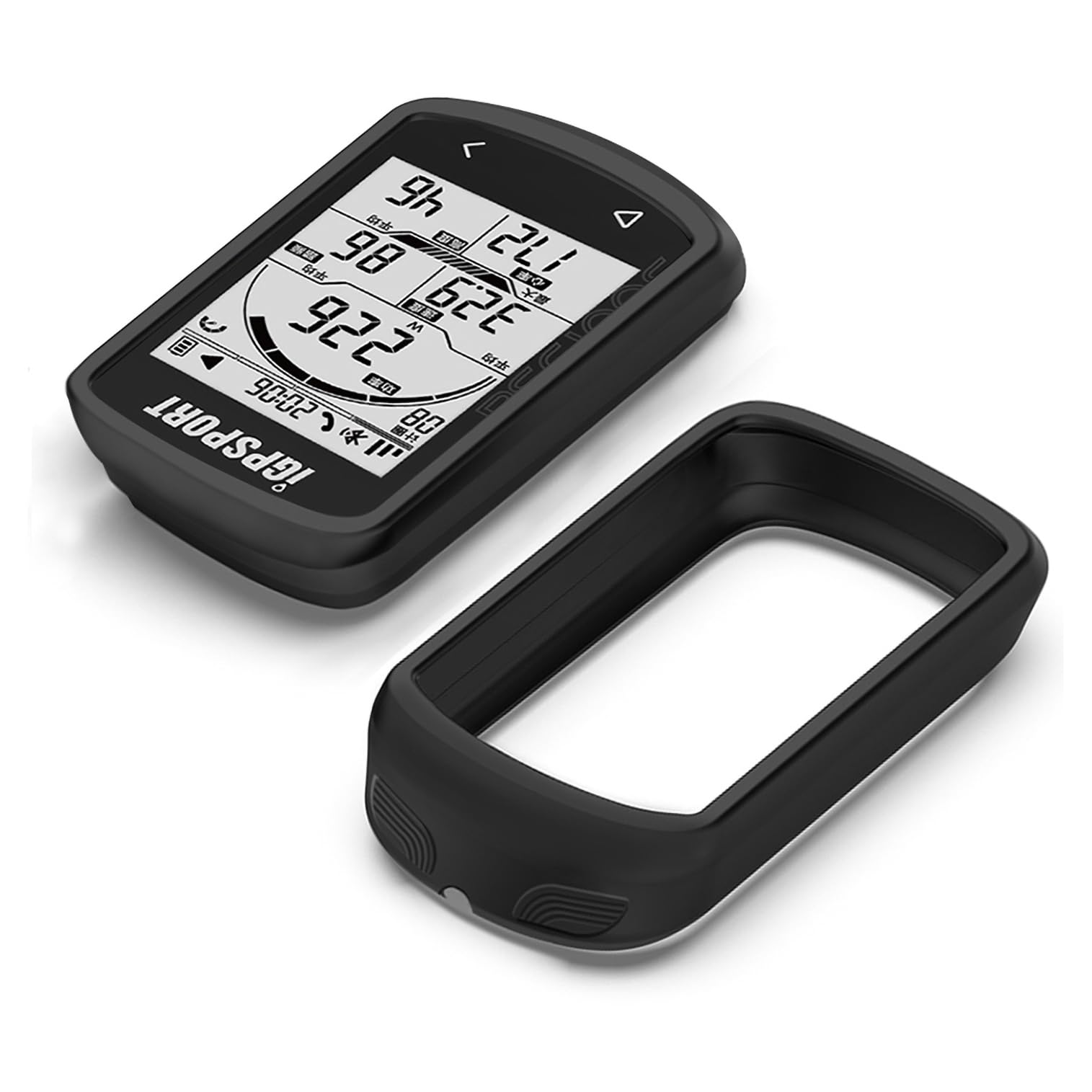 Case Compatible with IGPSPORT BSC100S Soft Silicone Cover GPS Bike Computer Accessories Protective Film Black