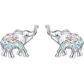 Dinosaur Horse Stud Earrings for Women,Animal Elephant Fox Butterfly Mermaid Hummingbird Penguin Earrings Jewelry