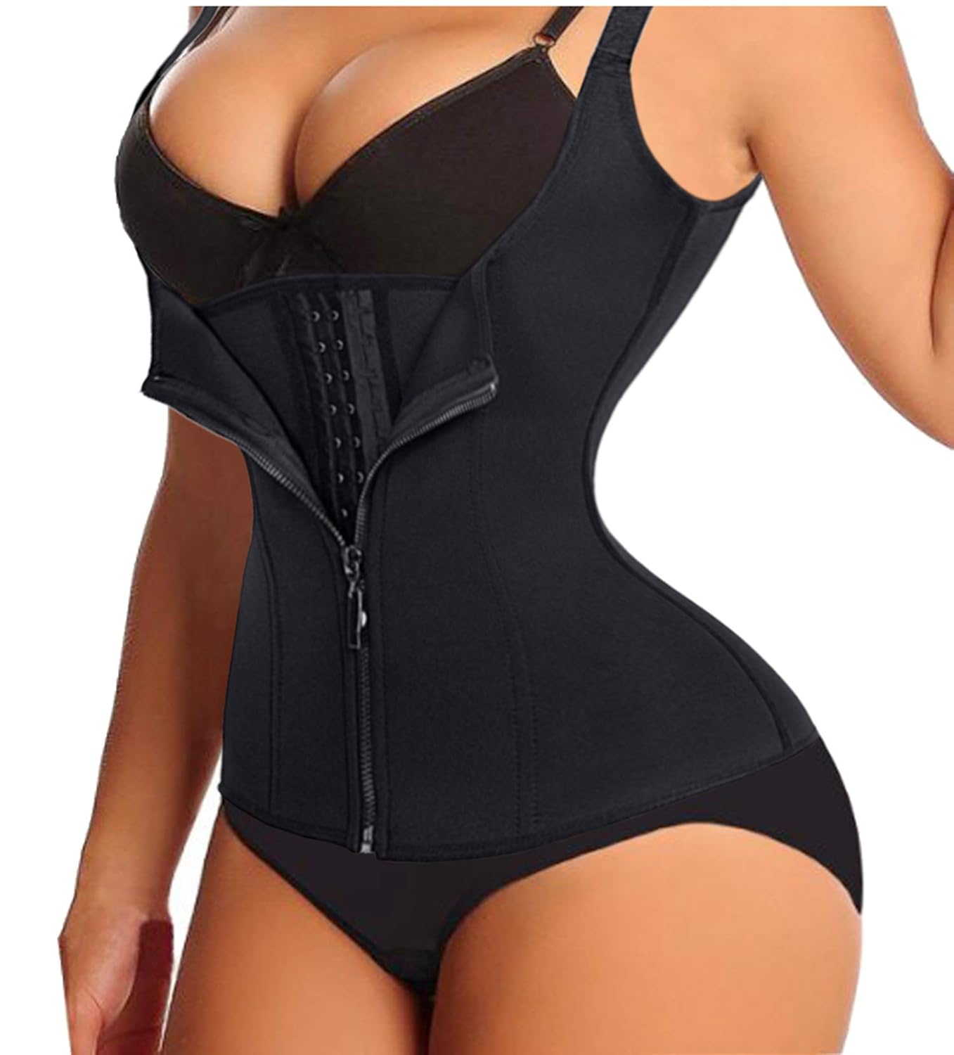 Waist Trainer Corset for Weight Loss Tummy Control Sport Workout Body Shaper Black