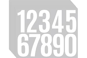 SACDRL 3 inch Mailbox Numbers Stickers, 20 Sheets Large 0-9 Mailbx Self Adhesive Vinyl Waterproof Number Stickers for Crafts Outdoor Sign Wall Mailbox Windows Doors Car Poster Board Businesses (White)