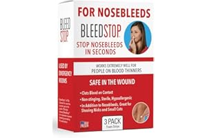 BleedStop™ First Aid Powder Strip for Blood Clotting, Trauma Kit, Blood Thinner Patients, Camping Safety, and Survival Equipment for Moderate to Severe Bleeding Wounds or Nosebleeds - 18g (Pack of 3)