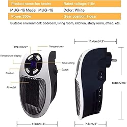 450W Mini Space Heater With Temperature