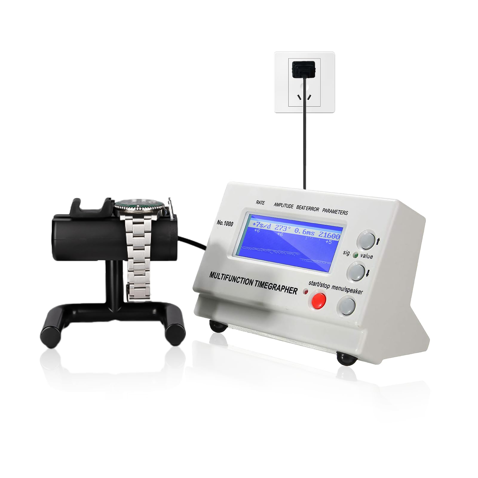 Photo 1 of SWANSOFT Timegrapher No.1000, Multifunctional Watch Tester, Watch Timing Machine for Watchmaker, Watch Calibration Tool for Mechanical Watches(White)