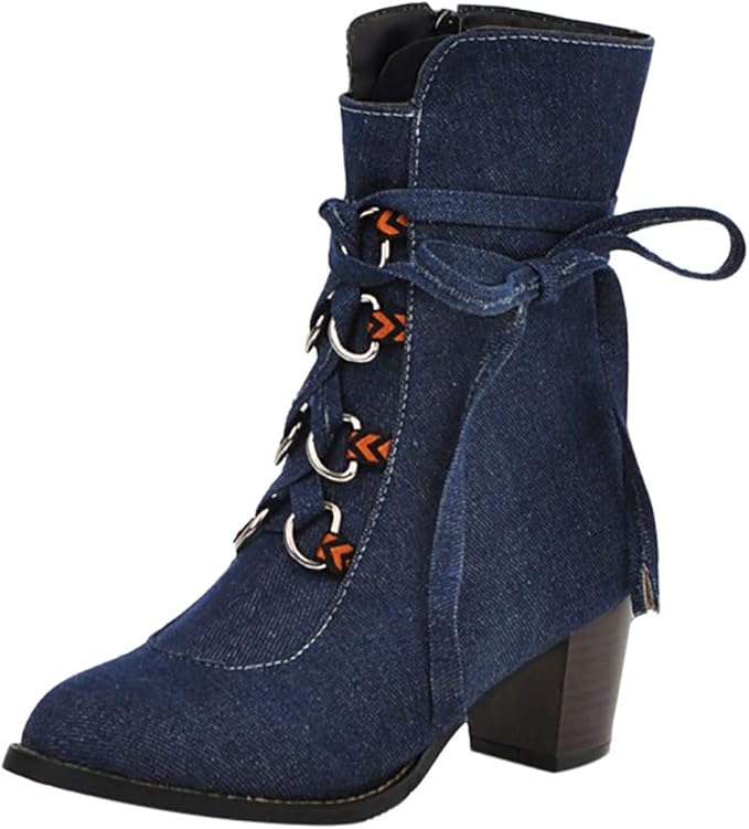 botines tela vaquera mujer