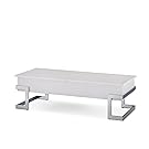 Acme Furniture 81850 Calnan Lift Top Coffee Table, One Size, White/Chrome