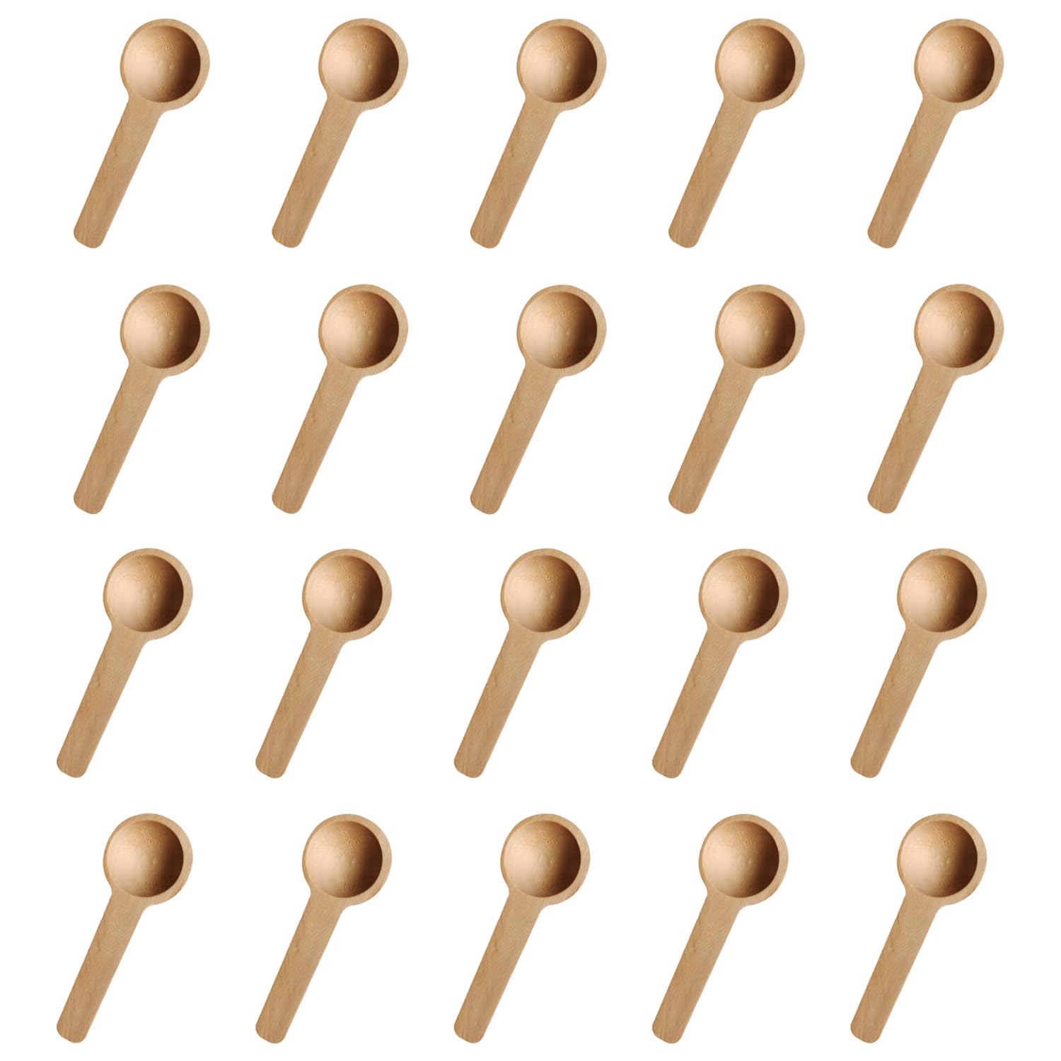 20-Piece Mini Wooden Spoon, Tea Measuring Spoon, Small Sauce Spoon, Stirring Spoon, Personalized Wooden Spoon, Wooden Cooking Spoon Set, Suitable for Kitchen Utensils