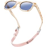 COCOSAND Flexible Polarized Baby Sunglasses with Strap | UV Protection, Bendable, For Toddler Infant Newborn Girl Boy, Age 0-24 Months