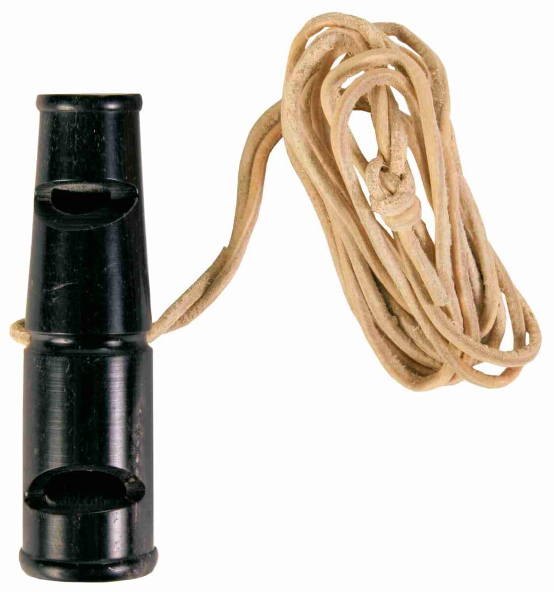 Buffalo horn whistle, 6 cm. Two-tone: whistle and trill tone (ideal for training and hunting) — image 1