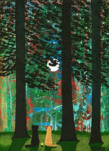 Black Yellow Lab Labrador Retriever DOG Art print by Todd Young MOONLIGHT