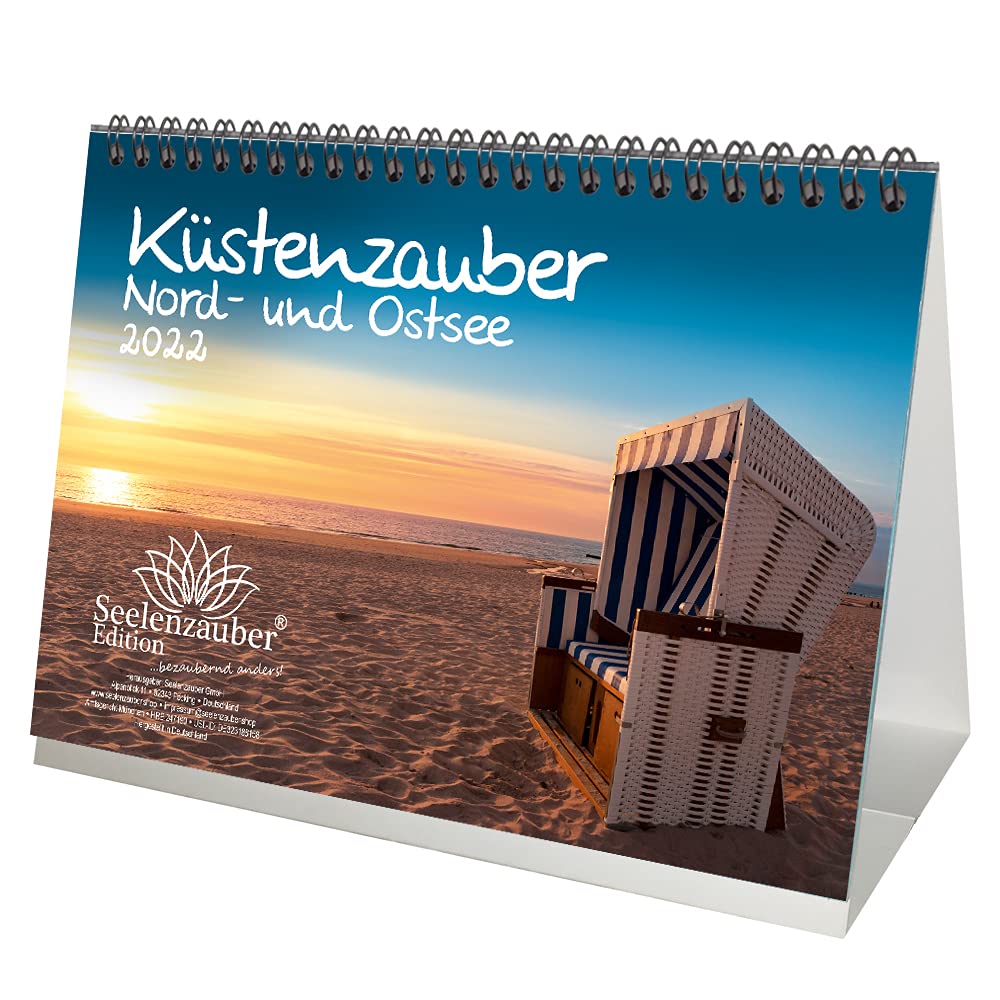 Küstenzauber North and Baltic Sea DIN A5 Desk Calendar for 2022 Coast. Seelenzauber