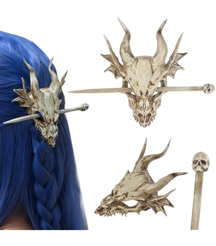 Amazon.com : Raven Skull Hair Tie, Resin Crow Skull Ponytail