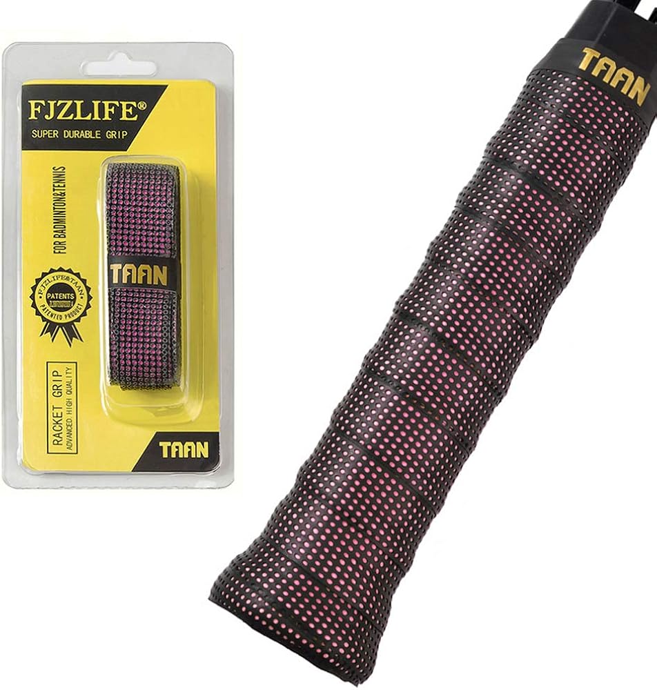 FJZLIFE Tennis Racket Grip in The TAAN Series-Classic -Perforated Super Absorbent-Ultra Cushion Replacement Tennis Overgrip for Badminton, Squash, Baseball, Table Tennis, Bike and More : Sports & Outdoors