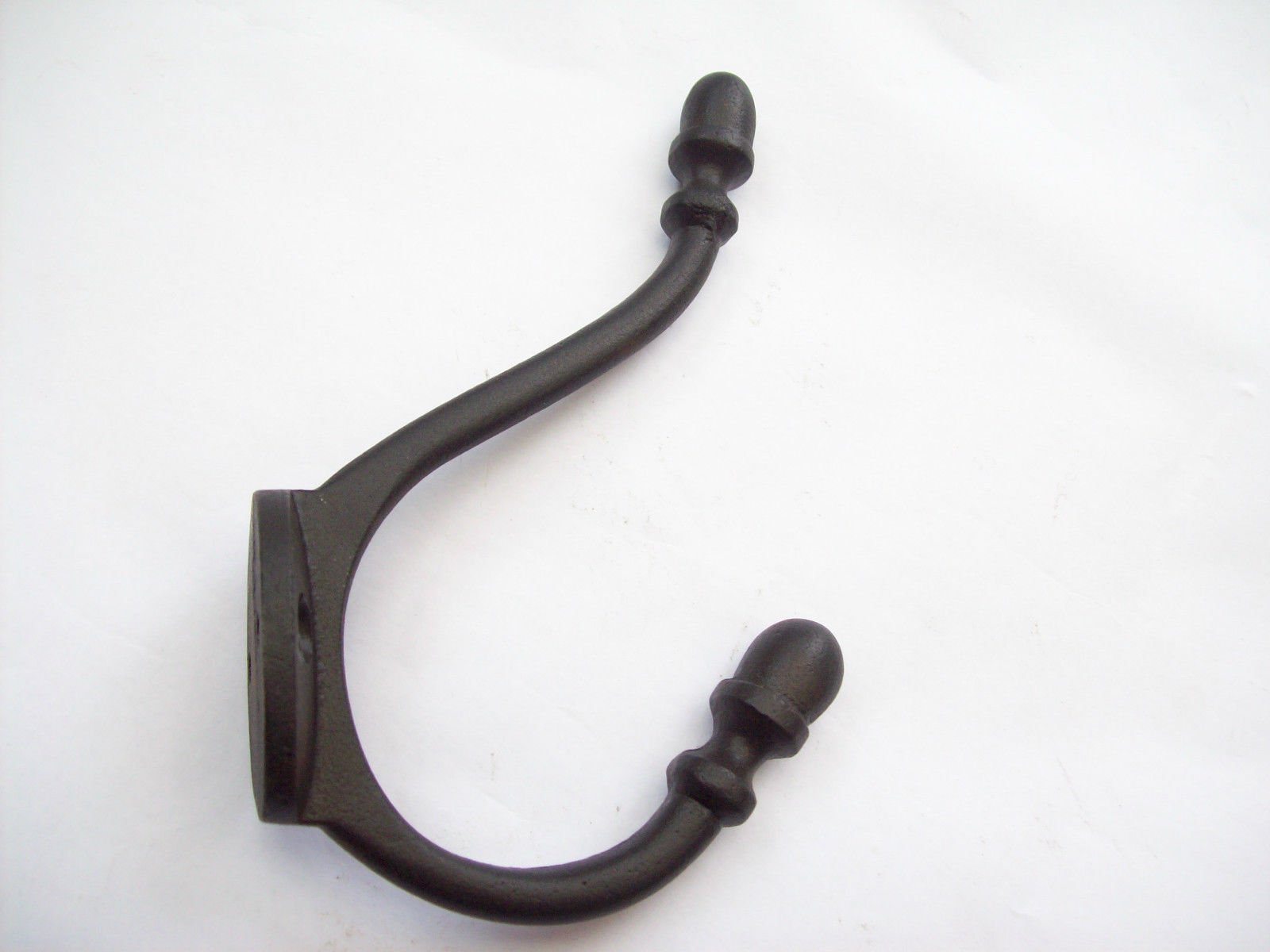 IRONMONGERY WORLD® Pack of 6 CAST Wrought Iron Victorian Old Vintage Style HAT and & Coat Hooks