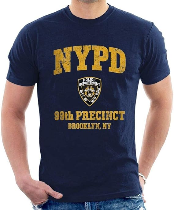 NYPD Mens TShirt New York City Police Department Adults Navy Blue L