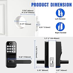Smart Door Lock with Handle: Keyless Entry Door