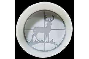 FUEHBUR Deer Crosshairs Car Freshie Mold- Deer Antler Silicone Epoxy Resin Molds-Aroma Beads Mold - Scented Candle Soap Mold - DIY Handmade Freshies Mould, Large Size