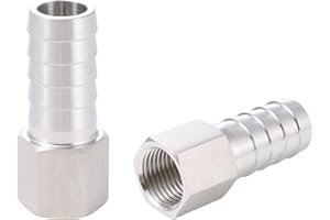 TIANTIANUP Stainless Steel 3/4" Barb x 3/4" FNPT Female Adaptor Home Brew Fitting Pack of 2