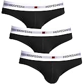 HOOFESAN Mens Underwear Briefs Pack Stretch Cotton Low Rise Briefs for Men Wide Waistband Multipack