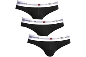 HOOFESAN Mens Underwear Briefs Pack Stretch Cotton Low Rise Briefs for Men Wide Waistband Multipack