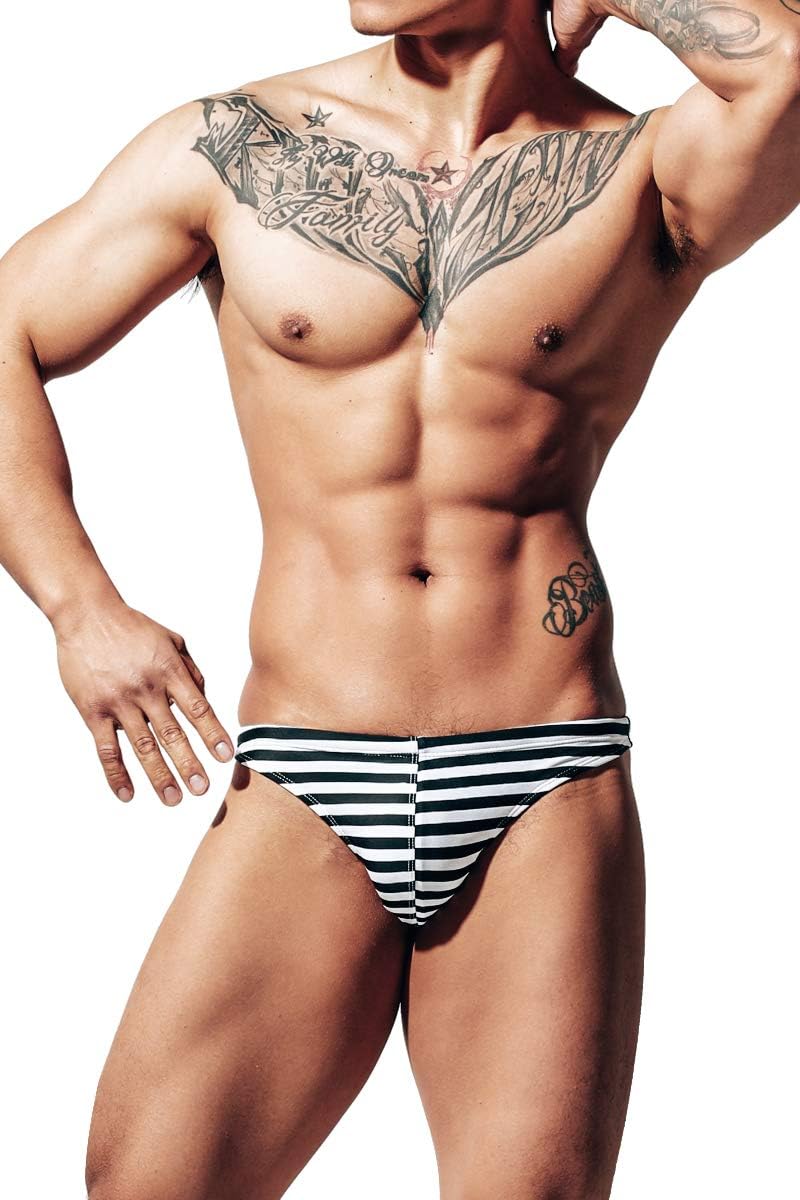 Lantra Besa Men's Swimming Surfing Underwear G String Thong Bikini Brief Swimwear Bottom (Type 2 28 48 123 124 Asian Size)