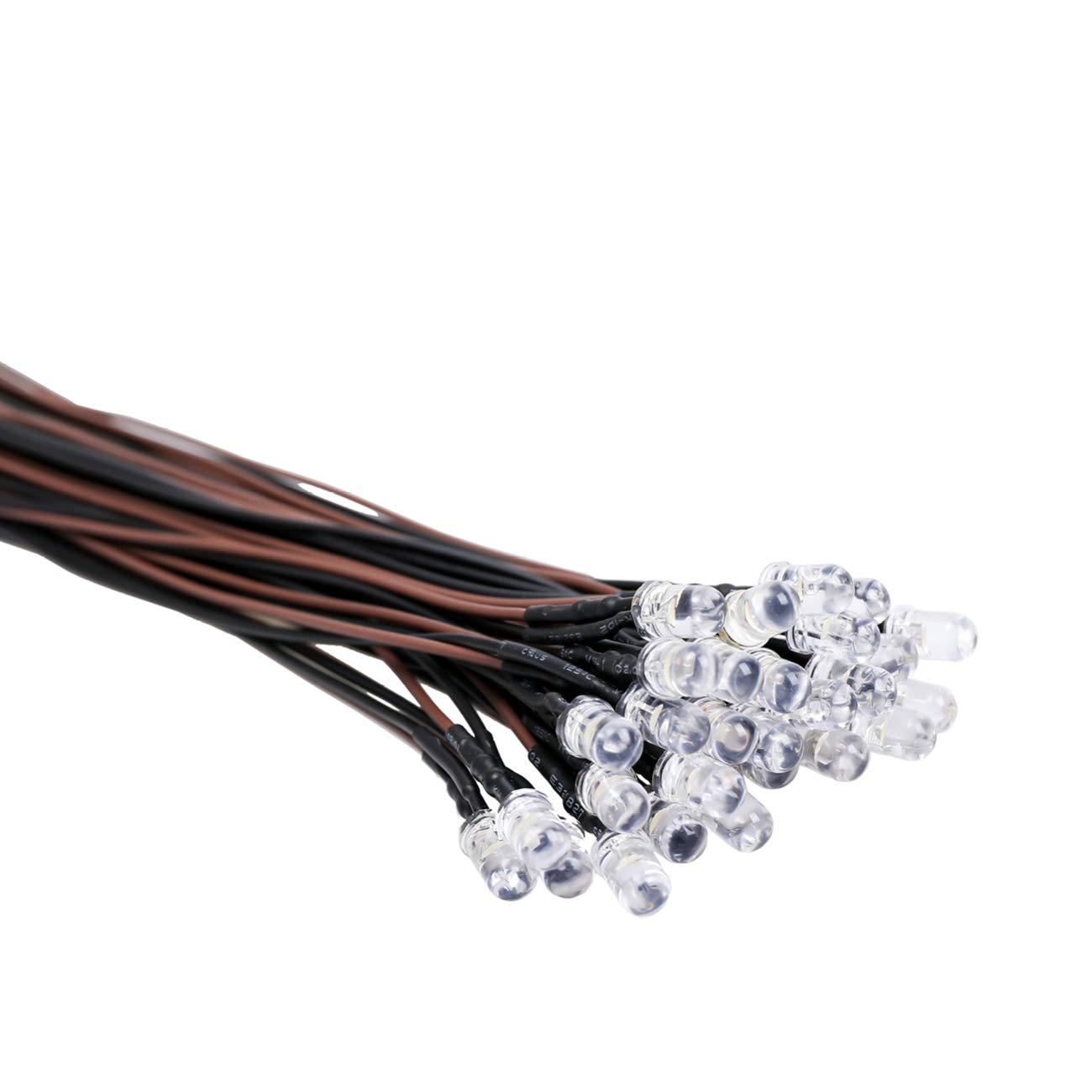 Photo 1 of EDGELEC 30pcs 12 Volt 5mm Warm White LED Lights Emitting Diodes Pre Wired 7.9 inch DC 12v LED Light Clear Lens Small LED Lamps