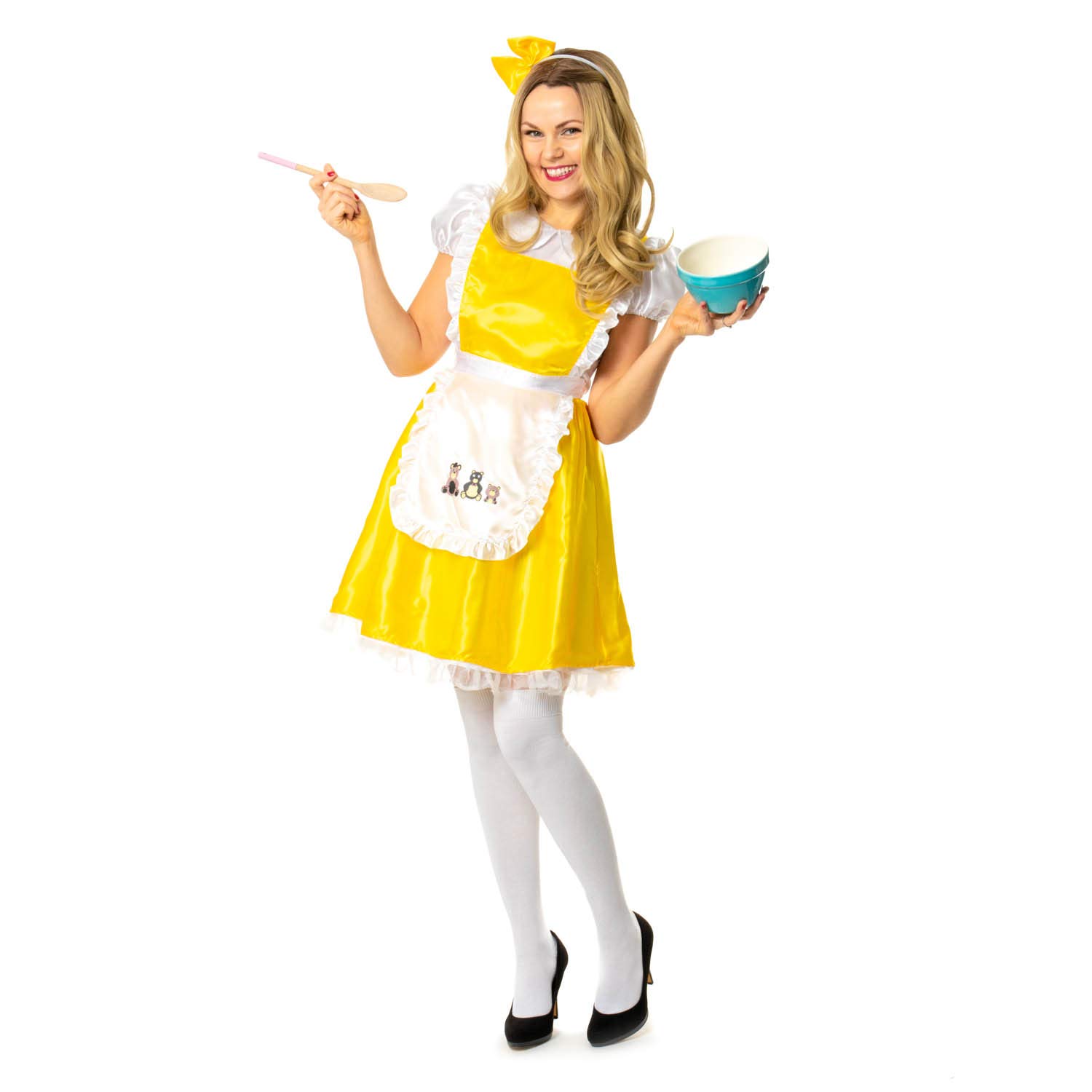 Adult Goldilocks Costume Ladies Fairy Tale Book Week Day Fancy Dress Outfit