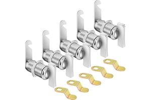 Sartatue Thumb Operated Offset Cam Lock, 1-3/8” RV Storage Locks 5PCS Cabinet Locks 5PCS Keyless Non-Locking Locks Replacements Fits on RV Compartment Camper, Vehicles, Files Drawers (1-3/8 Inch 5Pcs)