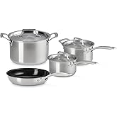 Essential Stainless Steel Set of 7 Cookware Set