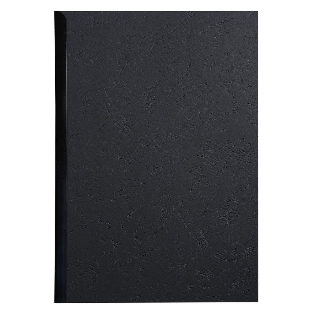 Exacompta - Ref 2783C - Forever Collection - Recycled Rigid Presentation Covers - A4 (210 x 297mm), Leather Grain Effect, 270gsm Rigid Card - Black (Pack of 100)