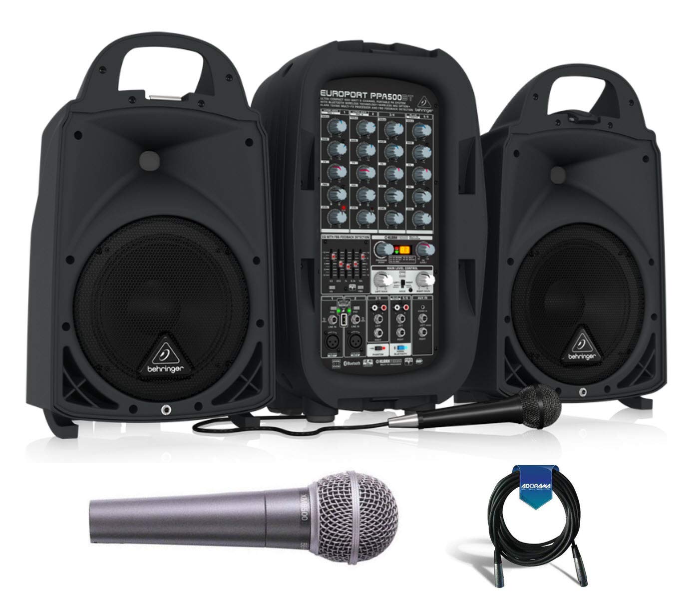 Behringer Europort PPA500BT, Ultra-Compact 500-Watt 6-Channel Portable PA System with Bluetooth Tech