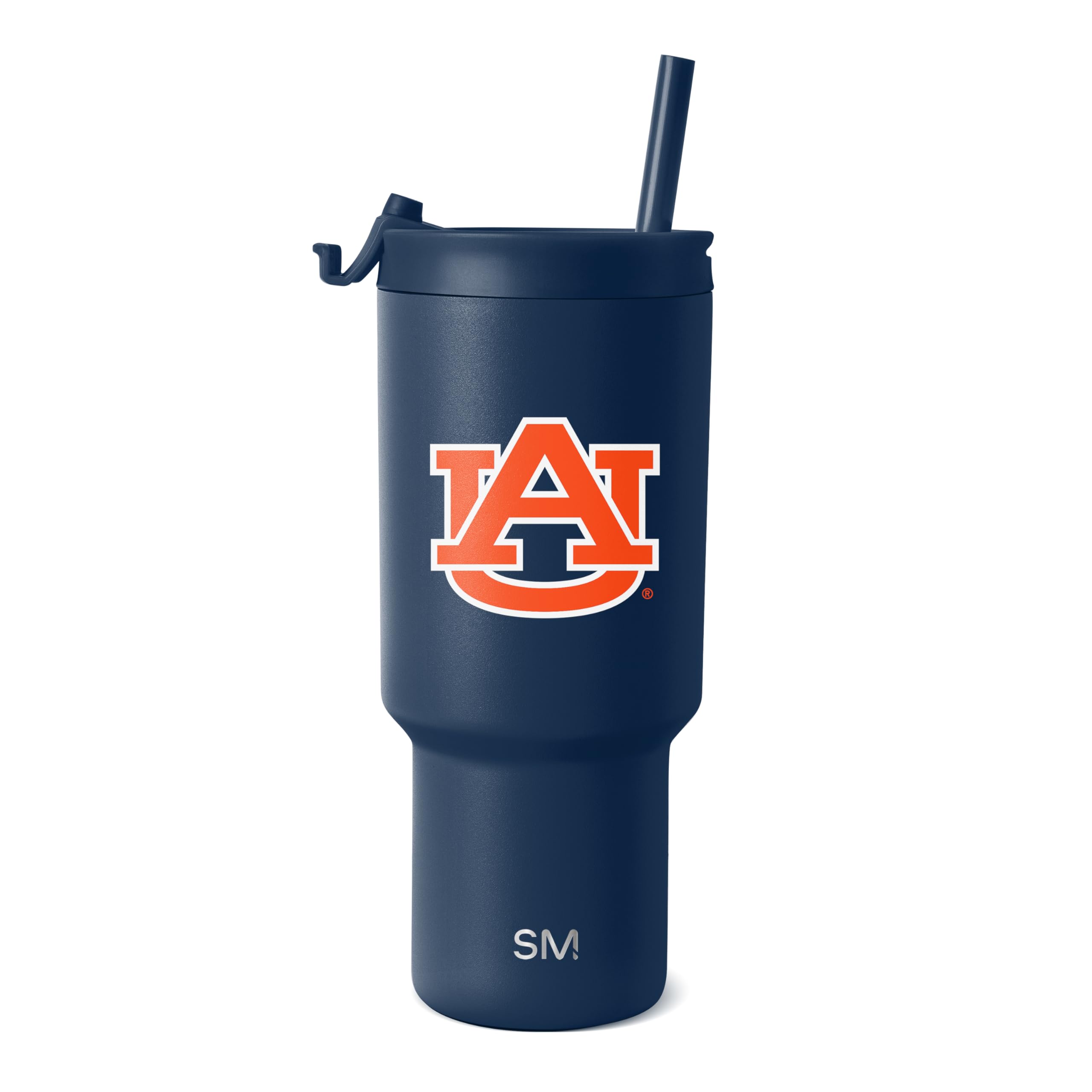 Simple Modern Officially Licensed Collegiate Auburn Tigers 30 oz Tumbler with Flip Lid and Straws | Insulated Cup Stainless Steel | Gifts for Men Women | Trek Collection | Auburn University Image