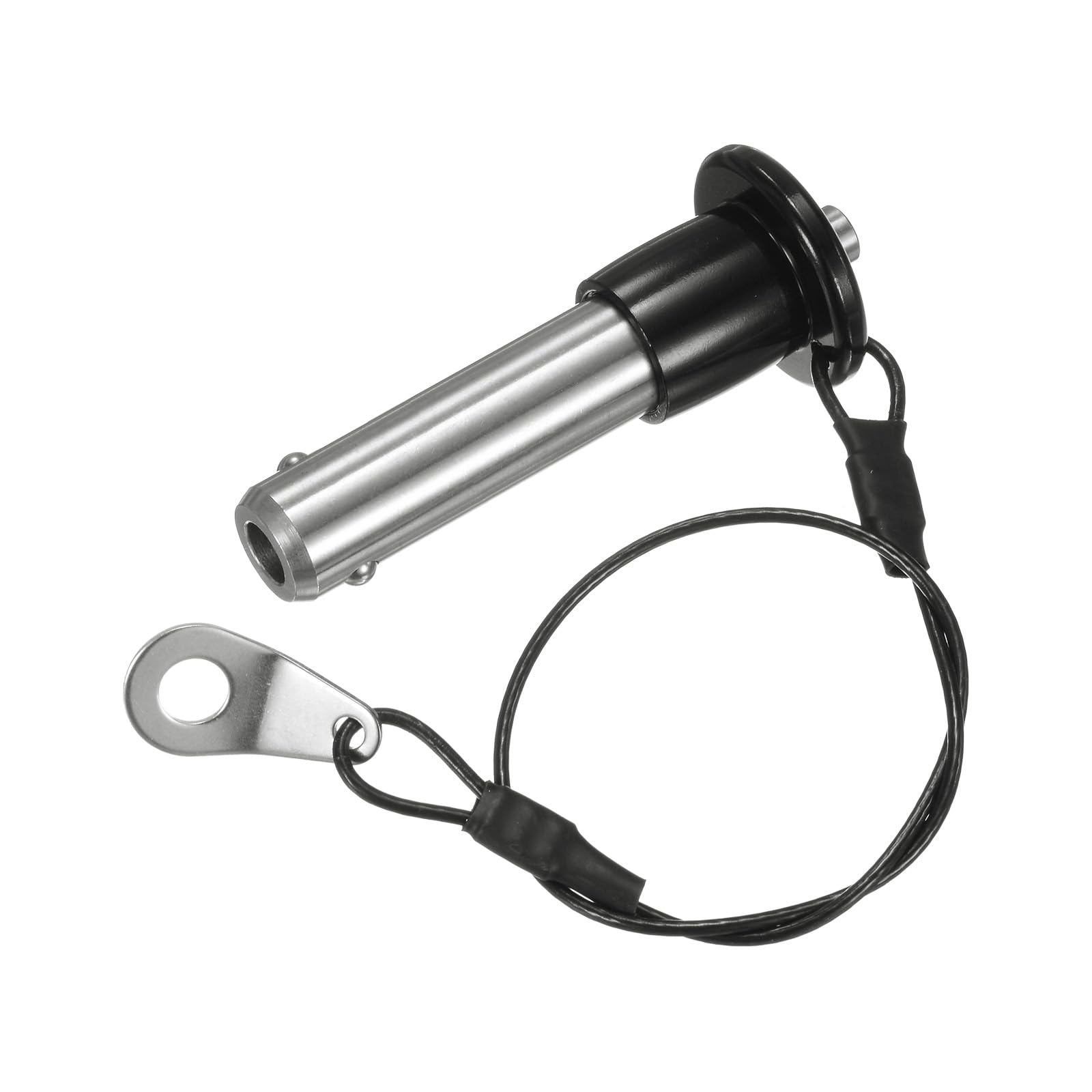 M METERXITY Push-Button Ball Locking Pin, 15/32" [12mm] Dia., 1-7/32 [31mm] Usage Length Quick Release Lock Pins W Lanyard Cable for Speaker/Aviation/Gym/Machine [304 Stainless Steel]