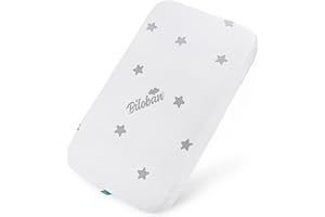 Biloban Bassinet Mattress Pad Topper 33" x 20" x 1", Waterproof Breathable Soft Bassinet Mattress Pad Topper Compatible with 