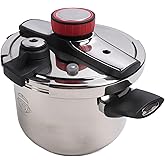 6L 80KPA 304 Stainless Steel Universal Pressure Cooking Pot, Electric Pressure Cooker with Safety Lock, Water Level Graduatio