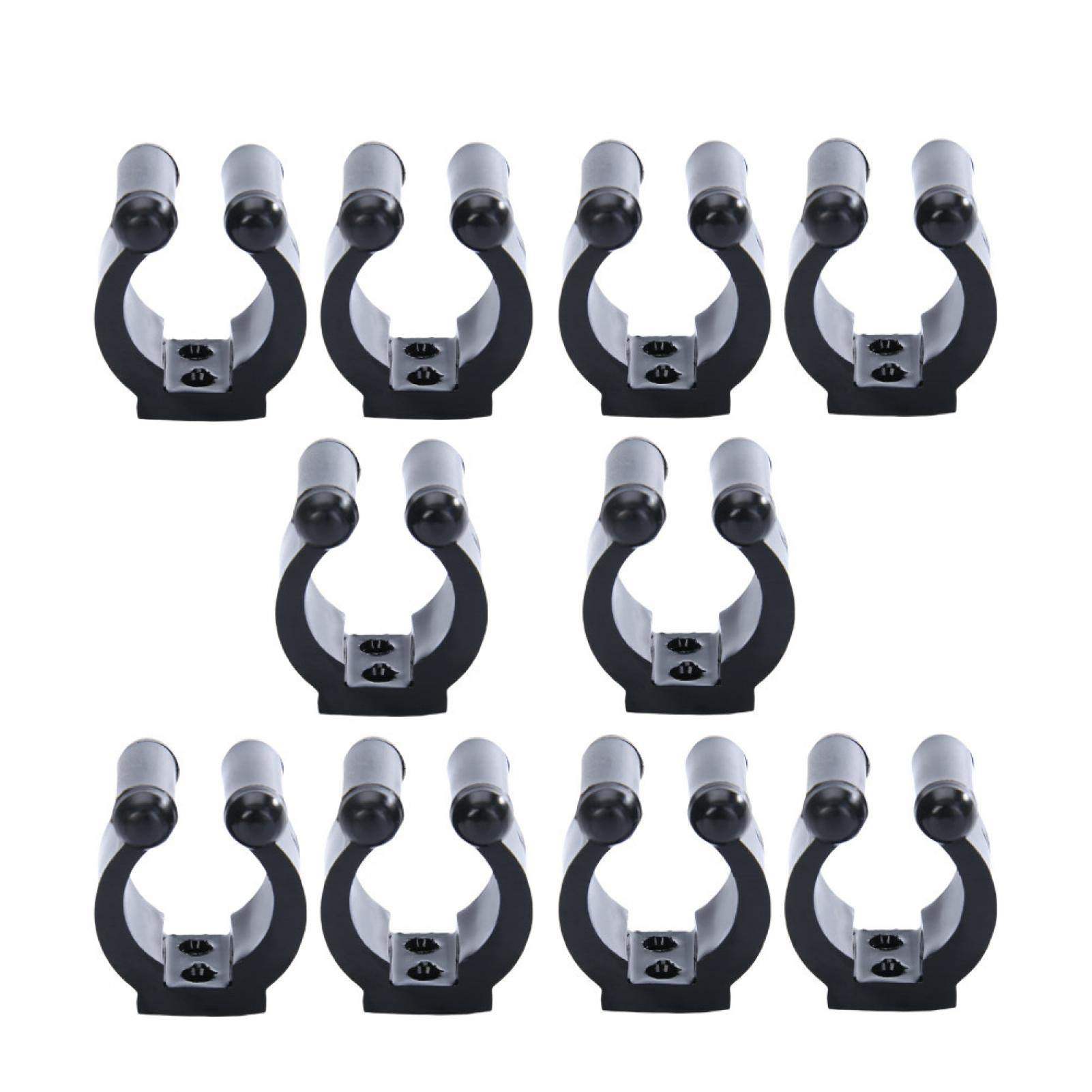 Faderr Plastic Cue Clips, Plastic Round Cue Clips, Portable Fishing Rod Organizer Rack Billiards Pool Cue Rack, for Pool Cue Racks Set, Most Type Fishing Pole Combos 10pcs/pack(size:M)