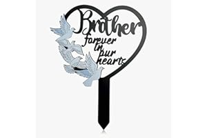 GLYHAOYIZHI Cemetery Decorations for Grave Brother Heart Pigeon Grave Decorations for Cemetery