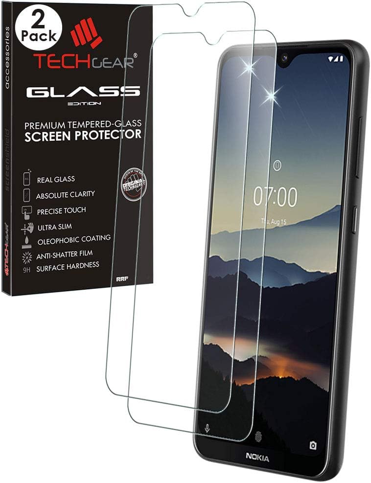 TECHGEAR 2 Pack GLASS Edition Screen Protector for Nokia 7.2